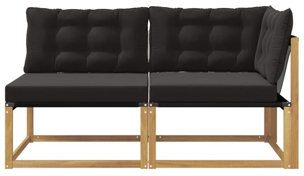 Sarokkanapé egységek párnával Fehér 162,5 x 83 x 73 cm