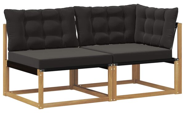 Sarokkanapé egységek párnával Fehér 162,5 x 83 x 73 cm