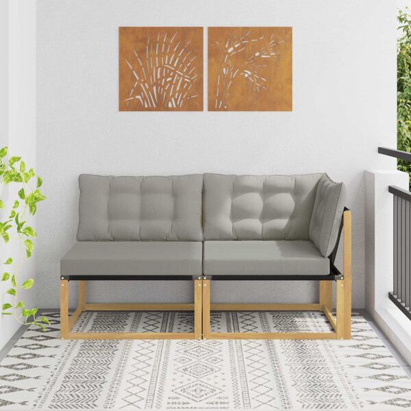 Sarokkanapé egységek párnával Fehér 162,5 x 83 x 73 cm