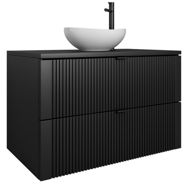 Mylife kadi fürdőszoba szekrény fekete (80cm)