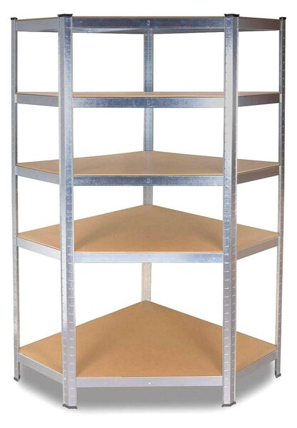 Sarok salgó polc, 5 szintes 180x70x30-30cm, horganyzott
