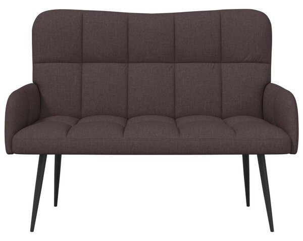 Kétüléses Kanapé Sötét Barna 115 x 61 x 87 cm Szövet