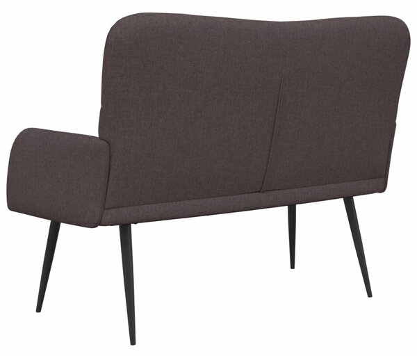 Kétüléses Kanapé Sötét Barna 115 x 61 x 87 cm Szövet