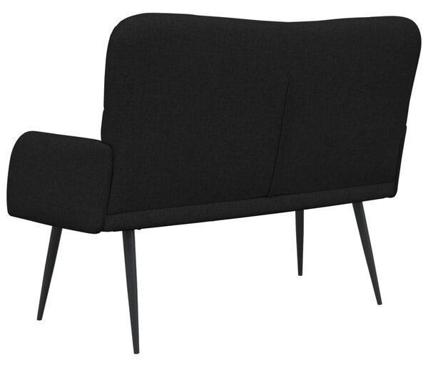 Kétüléses Kanapé Fekete 115 x 61 x 87 cm Szövet