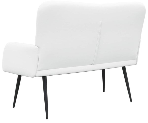 Kétüléses Kanapé Fehér 115 x 61 x 87 cm Szövet