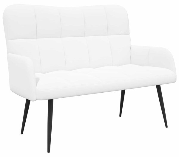 Kétüléses Kanapé Fehér 115 x 61 x 87 cm Szövet