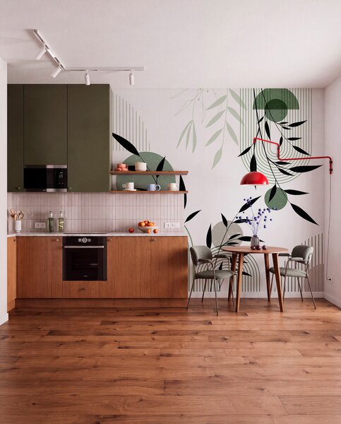 Fotótapéta Texturált absztrakt nyomat geometriai formákkal, körökkel és ívekkel, valamint fekete és, Fotótapéta geometria, w09384 : Uwalls.hu