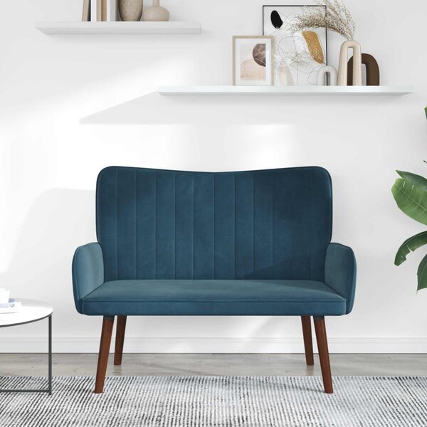 Kétüléses Kanapé Kék 115 x 61 x 87 cm Bársony
