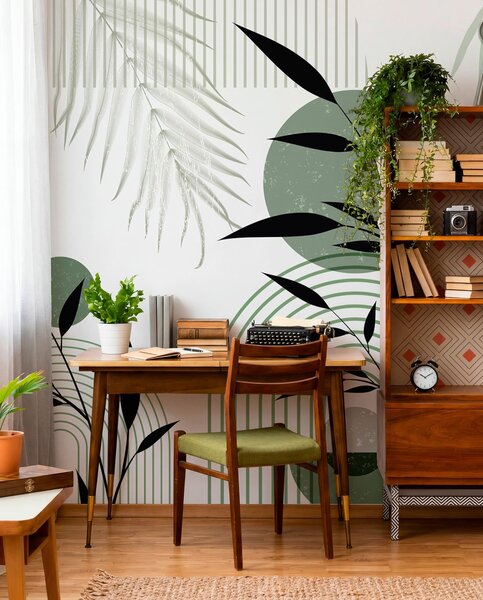 Fotótapéta Texturált absztrakt nyomat geometriai formákkal, körökkel és ívekkel, valamint fekete és, Fotótapéta geometria, w09384 : Uwalls.hu