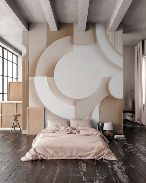 Fotótapéta Modern térfogati absztrakció bézs árnyalatokban, Fotótapéta modern, w09441v1 : Uwalls.hu