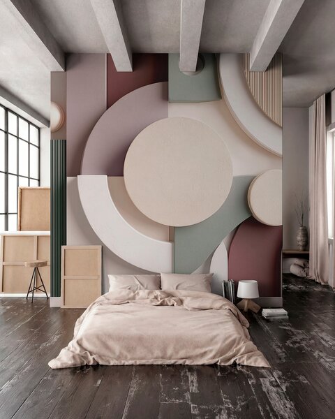 Fotótapéta Modern térbeli absztrakció lágy árnyalatokban, Fotótapéta modern, w09441 : Uwalls.hu