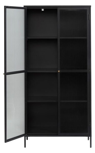 Fekete fém tálalószekrény 90x190 cm Bronco – Unique Furniture