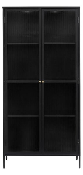 Fekete fém tálalószekrény 90x190 cm Bronco – Unique Furniture
