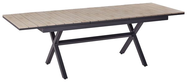 Bővíthető kerti étkezőasztal FANES 184/242 cm 90 cm Fém Grafitszürke
