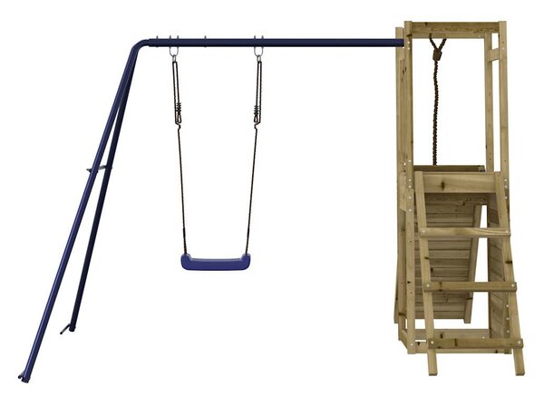 Impregnált fenyőfa kültéri játszószett
