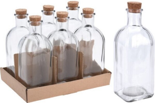 ÜVEGPALACK PARAFADUGÓVAL 500ML