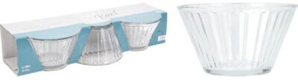 TÁL ÜVEG 3DB-OS 300ML 11X7CM