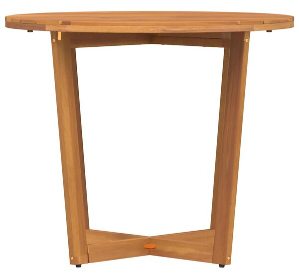Tömör akácfa kerti étkezőasztal kerek Ø90x75 cm