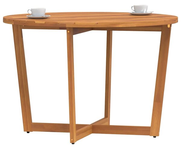 Tömör akácfa kerti étkezőasztal kerek Ø110 x 75 cm