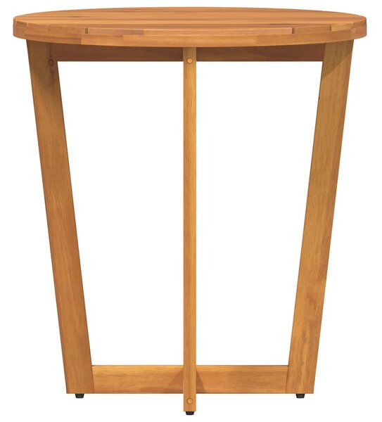Tömör akácfa kerti kisasztal kerek Ø70x75 cm
