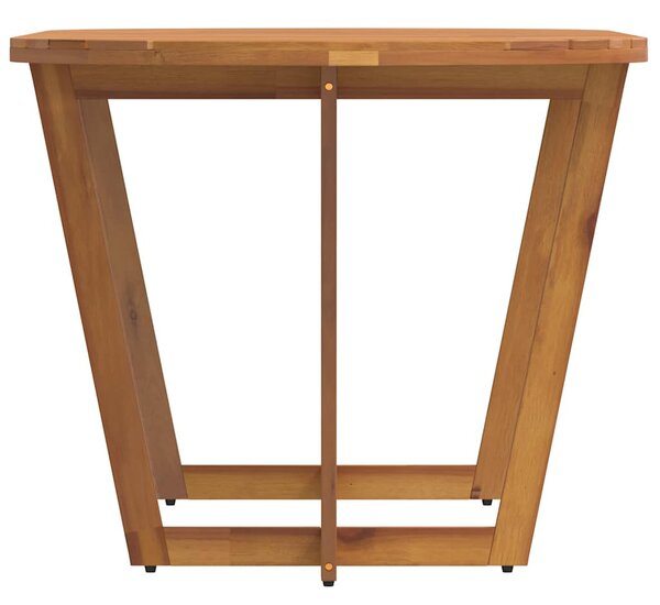 Ovális kerti étkezőasztal 200 x 90 x 75 cm tömör akácfa