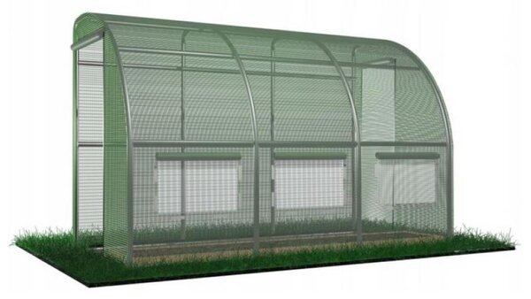 KONDELA Fóliasátor, zöld, 1,5x4x2 m, FELKO NEW TYP 5