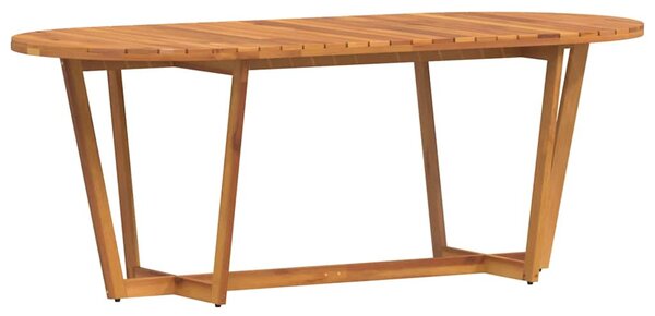 Ovális kerti étkezőasztal 200 x 90 x 75 cm tömör akácfa