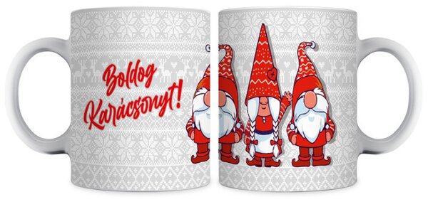 DÍSZÍTETT BÖGRE - BOLDOG KARACSONYT 350ML