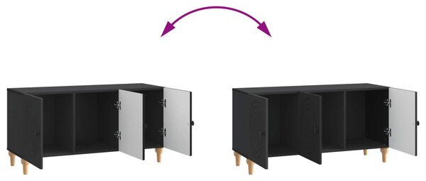 TV szekrény Fekete 99 x 34,5 x 50 cm Szerelt Fa