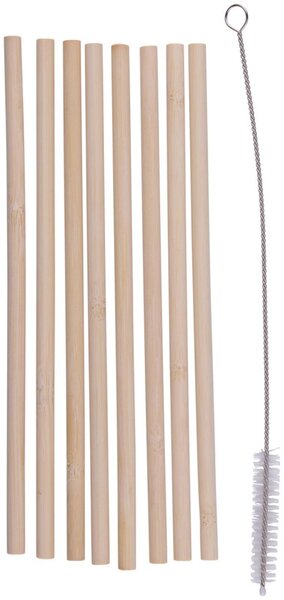 SZÍVÓSZÁL BAMBUSZ TISZTÍTÓ KEFÉVEL 20CM
