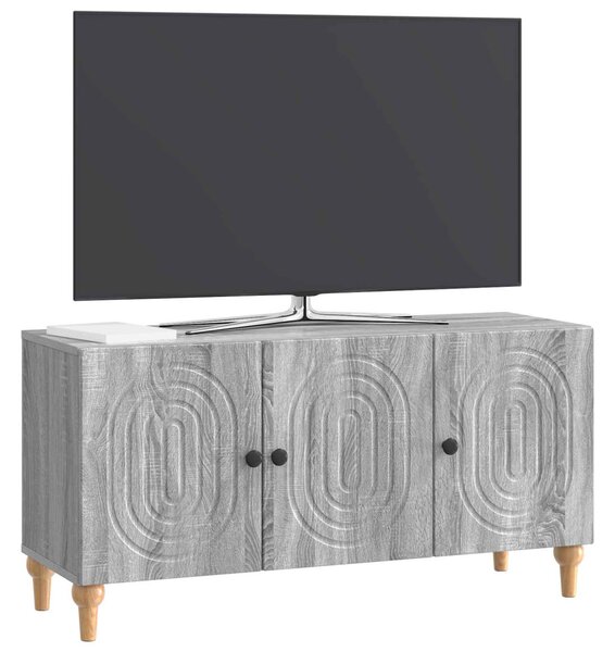 TV szekrény Szürke Sonoma 99 x 34,5 x 50 cm Szerelt Fa