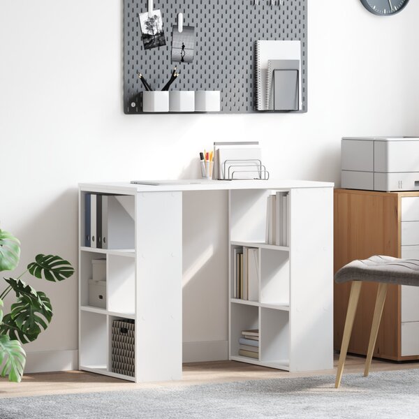 Fehér Sarokíróasztal Fehér MDF Közepes Tároló