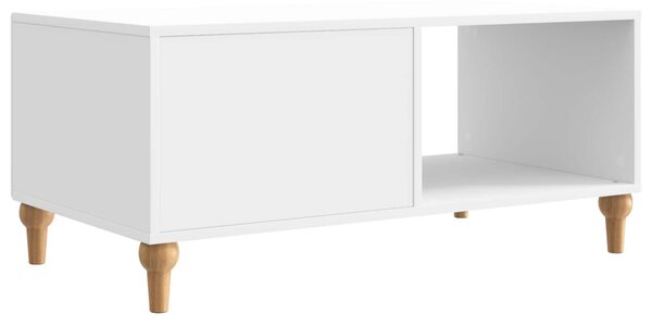 Dohányzóasztal Magasfényű Fehér 90 x 50 x 40 cm Szerelt Fa