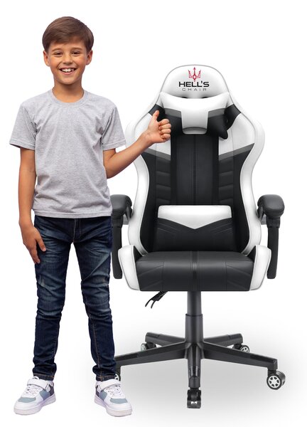 Hells Gyerek játékszék Hell's Chair HC-1004 KIDS Fehér Fekete Szürke