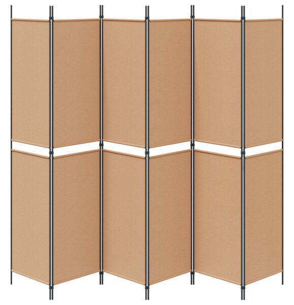 6-paneles szobaelválasztó Bézs 300 x 220 cm Szövet