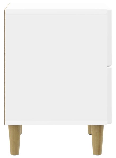 Éjjeliszekrény fiókkal 2 pcs Magasfényű Fehér 43 x 34,5 x 48 cm