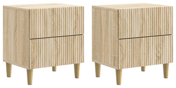 Éjjeliszekrény 2 pcs Sonoma Tölgy 43 x 34,5 x 48 cm Szerelt Fa