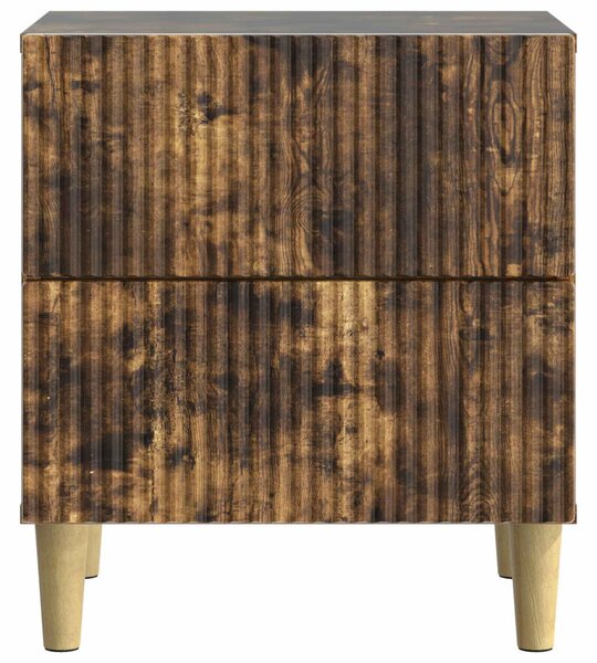Éjjeliszekrény 2 pcs Füstös Tölgy 43 x 34,5 x 48 cm Szerelt Fa