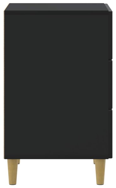 Éjjeliszekrény fiókkal Fekete 43 x 41 x 66,5 cm Szerelt Fa
