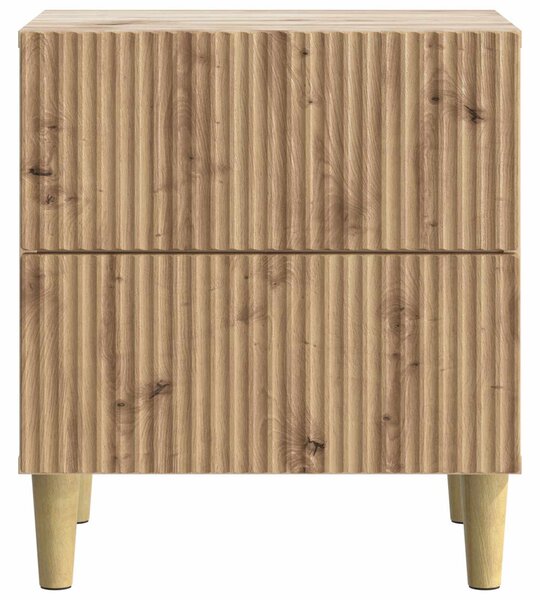 Éjjeliszekrény fiókkal 2 pcs Kézműves Tölgy 43 x 34,5 x 48 cm