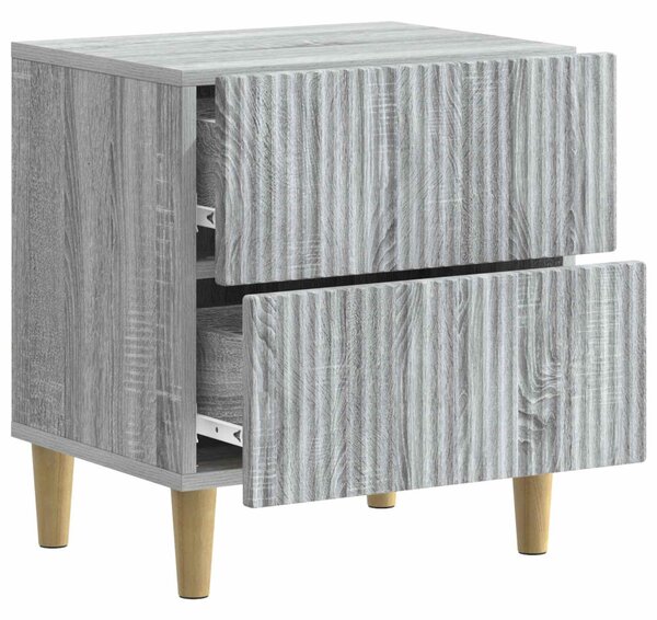 Éjjeliszekrény 2 pcs Szürke Sonoma 43 x 34,5 x 48 cm Szerelt Fa