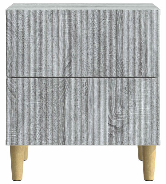 Éjjeliszekrény 2 pcs Szürke Sonoma 43 x 34,5 x 48 cm Szerelt Fa
