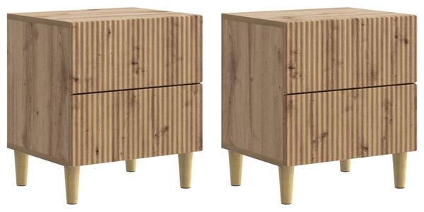 Éjjeliszekrény fiókkal 2 pcs Kézműves Tölgy 43 x 34,5 x 48 cm