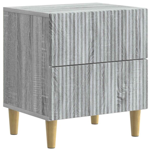 Éjjeliszekrény 2 pcs Szürke Sonoma 43 x 34,5 x 48 cm Szerelt Fa