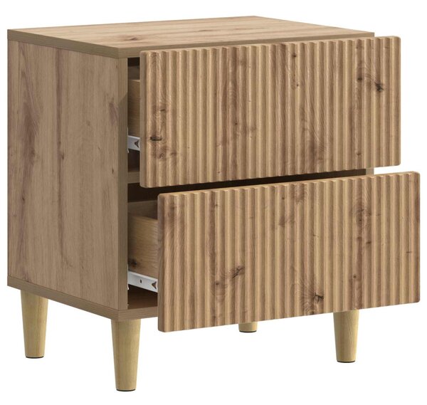 Éjjeliszekrény fiókkal 2 pcs Kézműves Tölgy 43 x 34,5 x 48 cm