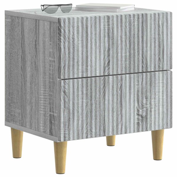Éjjeliszekrény 2 pcs Szürke Sonoma 43 x 34,5 x 48 cm Szerelt Fa