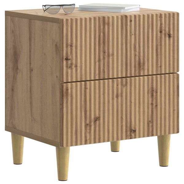 Éjjeliszekrény fiókkal 2 pcs Kézműves Tölgy 43 x 34,5 x 48 cm