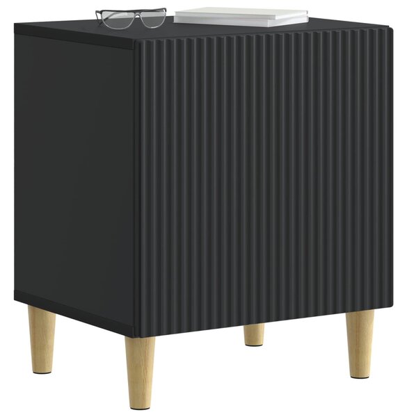 Éjjeliszekrény 2 pcs Fekete 43 x 34,5 x 50 cm Szerelt Fa