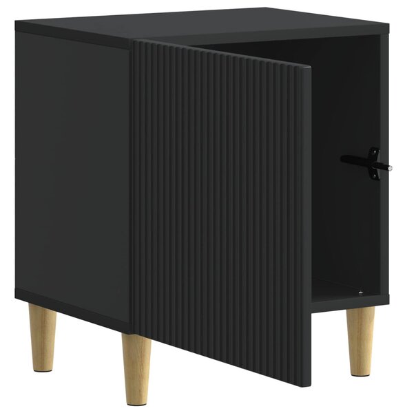 Éjjeliszekrény 2 pcs Fekete 43 x 34,5 x 50 cm Szerelt Fa