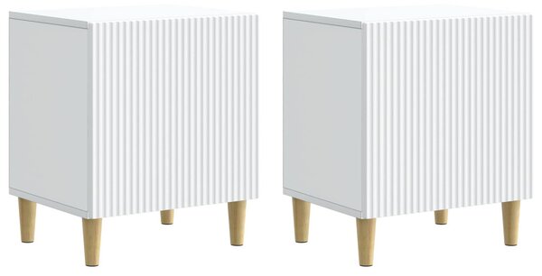 Éjjeliszekrény 2 pcs Fehér 43 x 34,5 x 50 cm Szerelt Fa